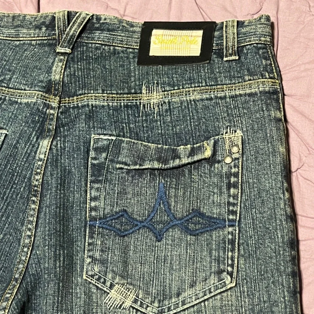 NWT Southpole Authentic Collection Baggy Jeans Embroidered Crest Mens 36x34